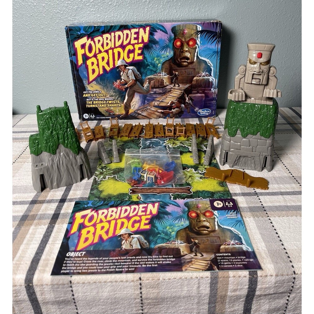 Hasbro Forbidden Bridge Board Game 2021 Shaking Idol - Verified Complete